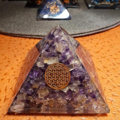 Medium Orgonite Pyramid – Springtime Joy - Image 2