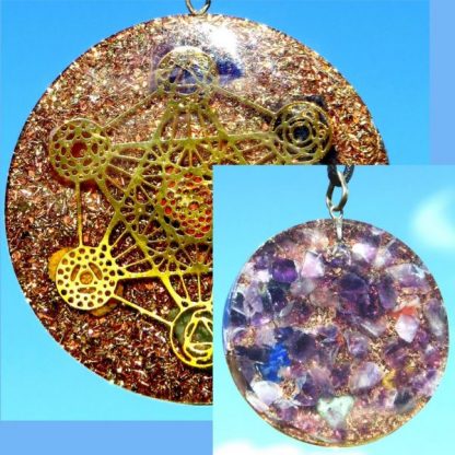 Chakra Copper Orgonite Pendant - Image 2