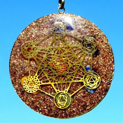 Chakra Copper Orgonite Pendant - Image 3