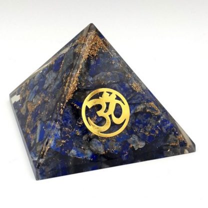 Small Orgonite Pyramid – Lapis Lazuli & OM Symbol