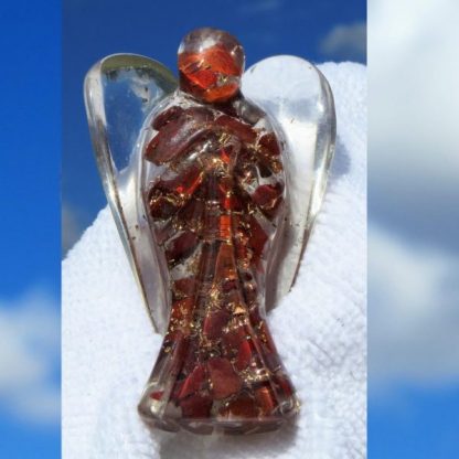 3 inch Red Jasper Angel Orgone Generator