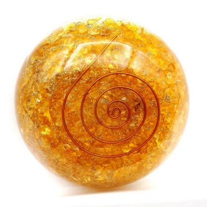Citrine Zen Dome Palm & Body Orgonite