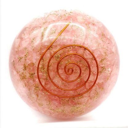 Rose Quartz Zen Dome Palm & Body Orgonite - Image 3