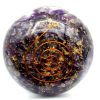 Amethyst Zen Dome Palm & Body Orgonite