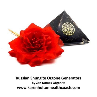 Medium Orgonite Pyramid – Shungite with Merkaba Symbol - Image 5