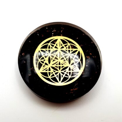 Shungite Power Disk with Merkaba Symbol - Image 2