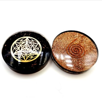 Shungite Power Disk with Merkaba Symbol