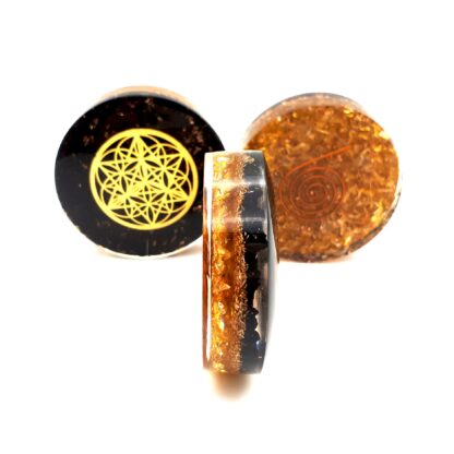 Shungite Power Disk with Citrine & Merkaba Symbol - Image 5