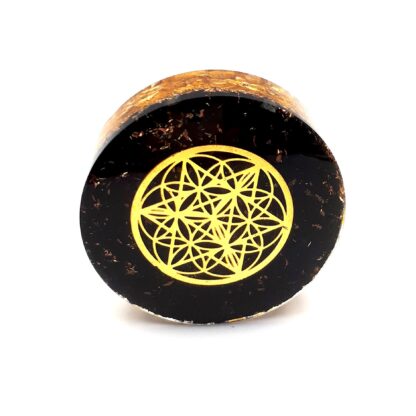 Shungite Power Disk with Citrine & Merkaba Symbol