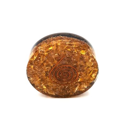 Shungite Power Disk with Citrine & Merkaba Symbol - Image 4