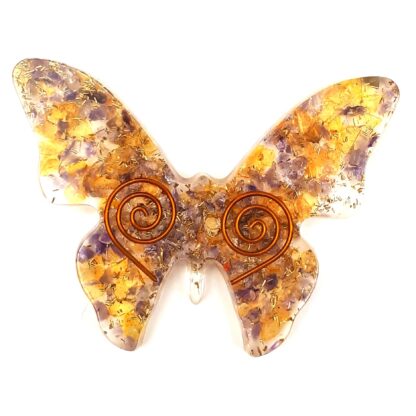 Orgone Butterfly - Amethyst with Citrine
