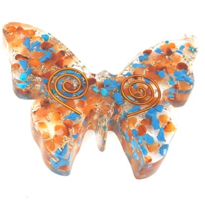 Orgone Butterfly - Turquoise with Carnelian